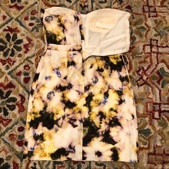 J. Crew Strapless Floral Dress Size 6 - Picture 5 of 8